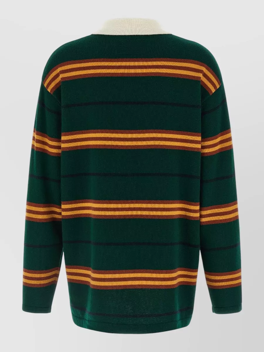 Guest In Residence Striped Relaxed-Fit Cashmere Polo Jumper