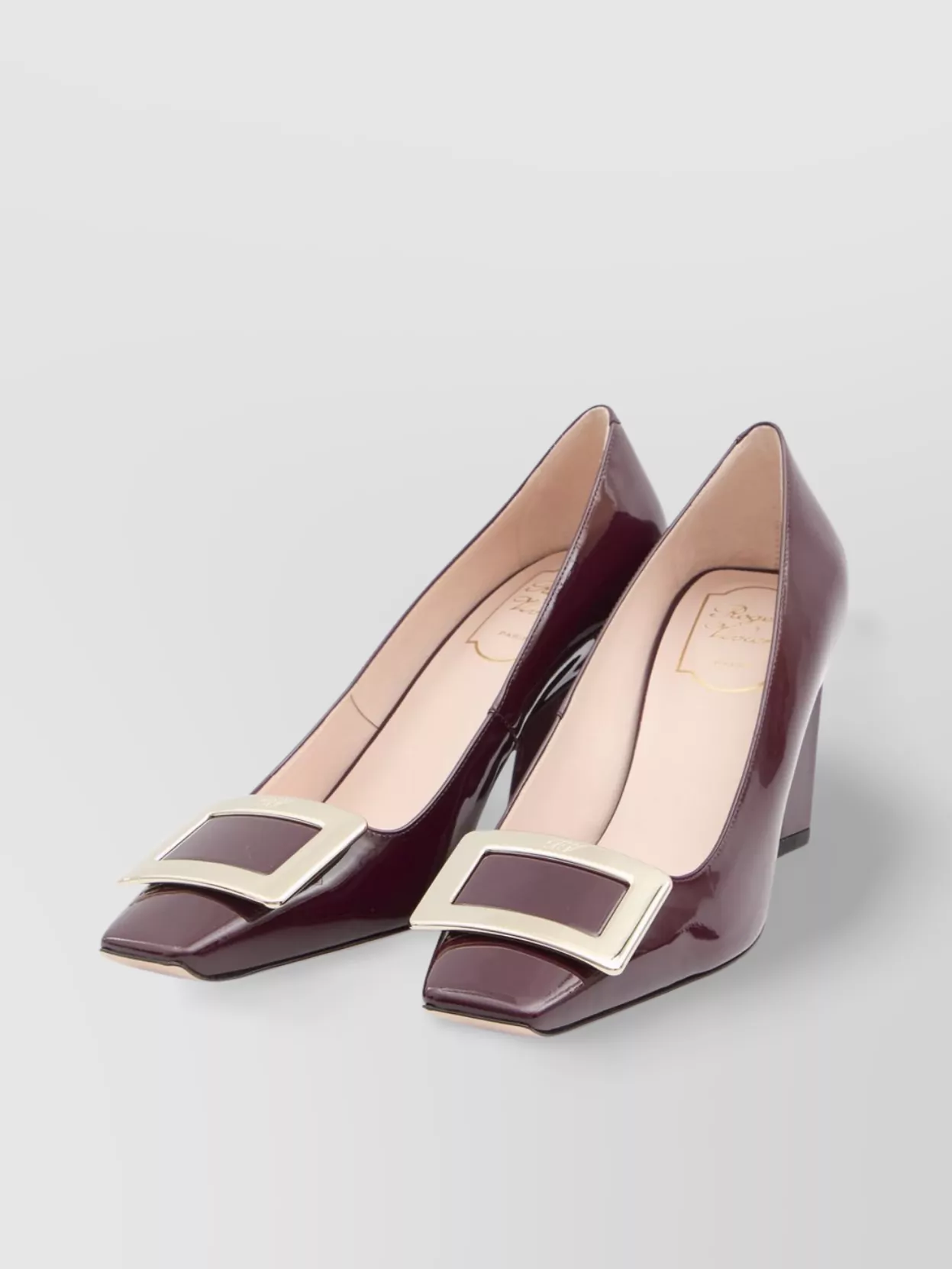 Roger Vivier Buckle Detail Block Heel Pumps