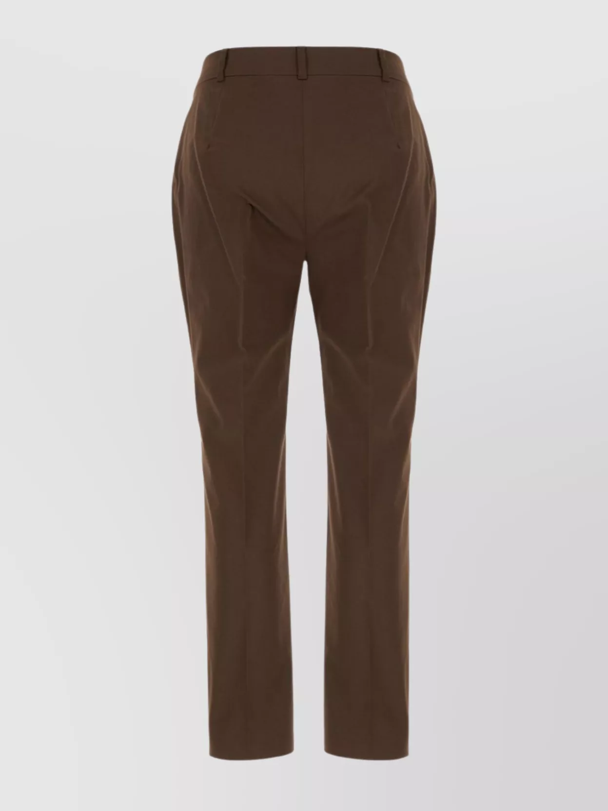 S Max Mara Pants Cotton Stretch Belt Loops In Brown