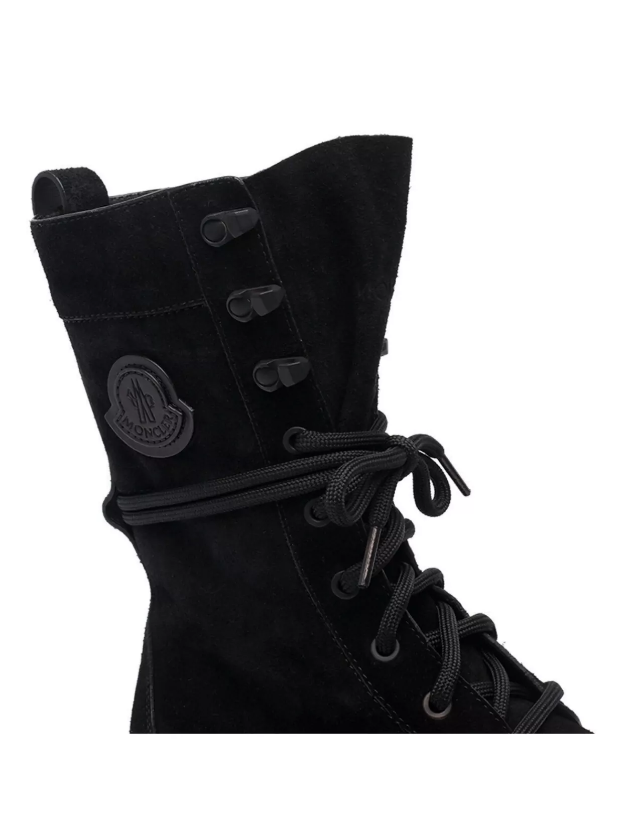 Moncler High Ankle Suede Boots With Rubber Sole