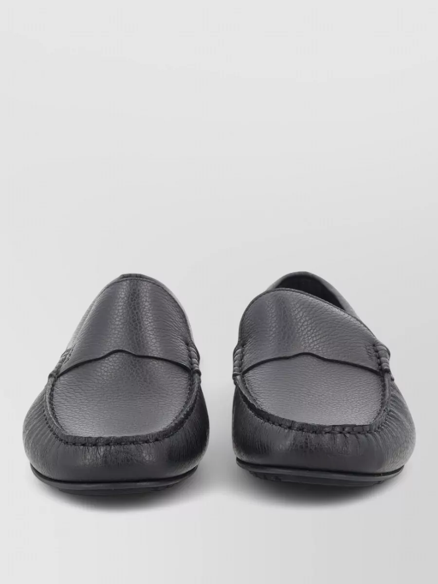 Boss leather slippers