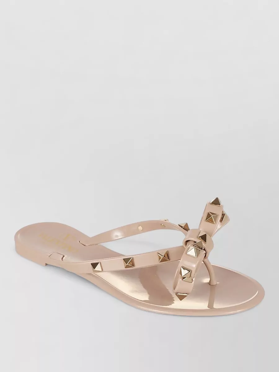 Valentino Garavani bow studded thong sandals