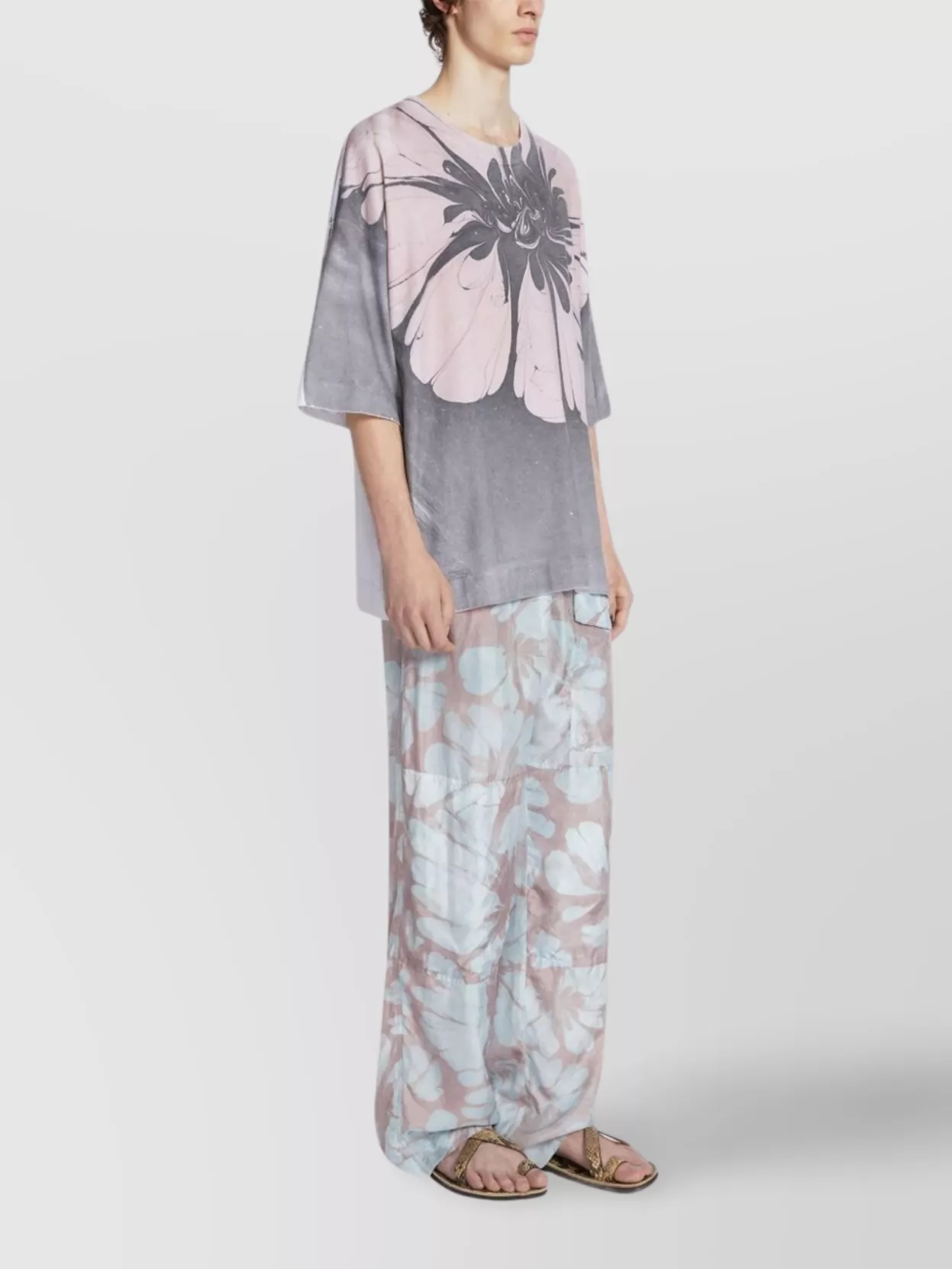 Dries Van Noten Floral Print Crew Neck T-Shirt