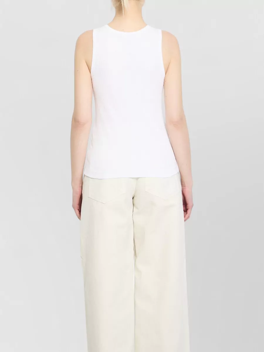 Dolce&Gabbana Dg Ribbed Cotton Tank Top