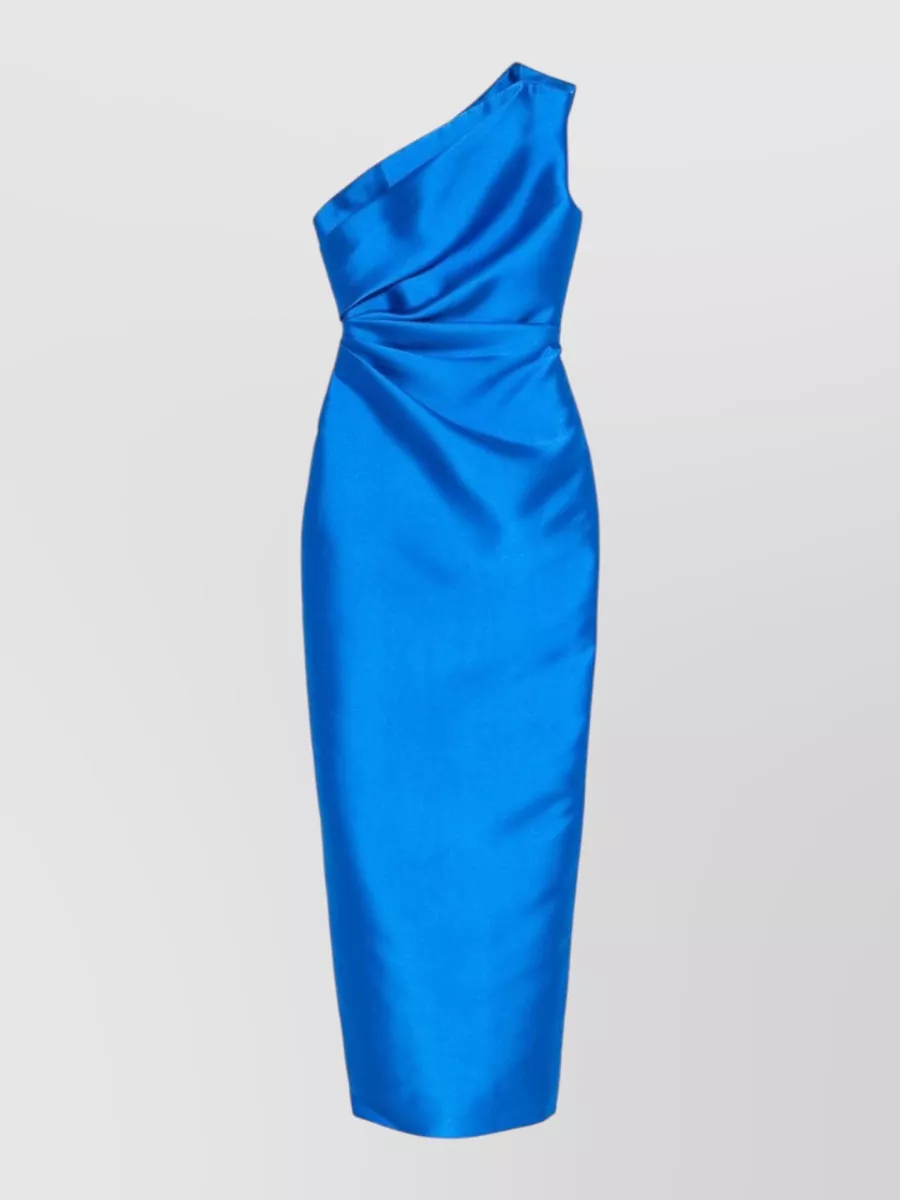 Solace London Draped One-Shoulder Sleeveless Mini Dress