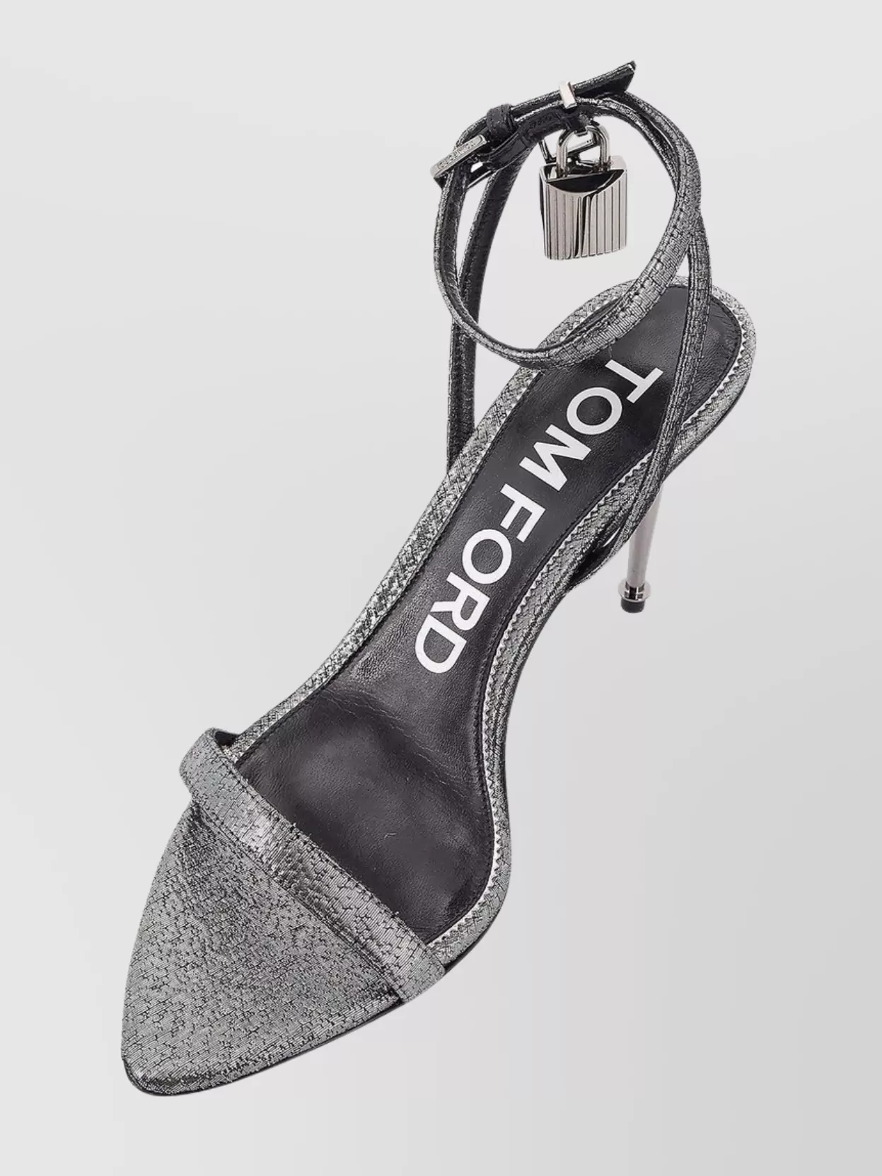 Tom Ford Metallic Leather High-Heeled Sandals