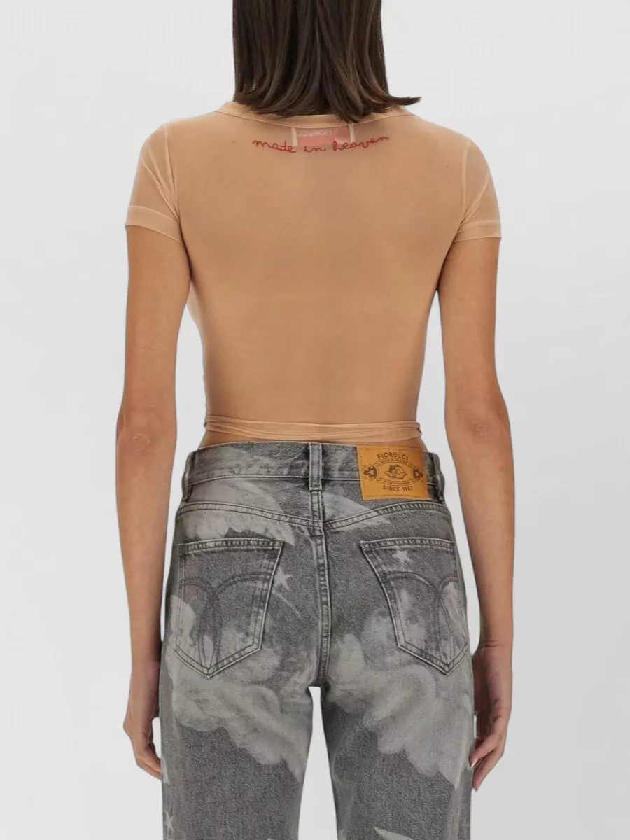 Fiorucci Cropped Tulle Top
