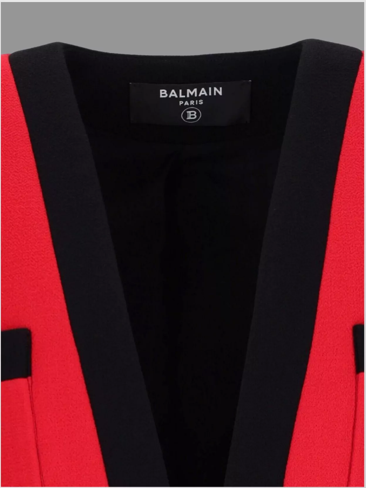 Balmain Buttoned Jacket With Pockets And Trim