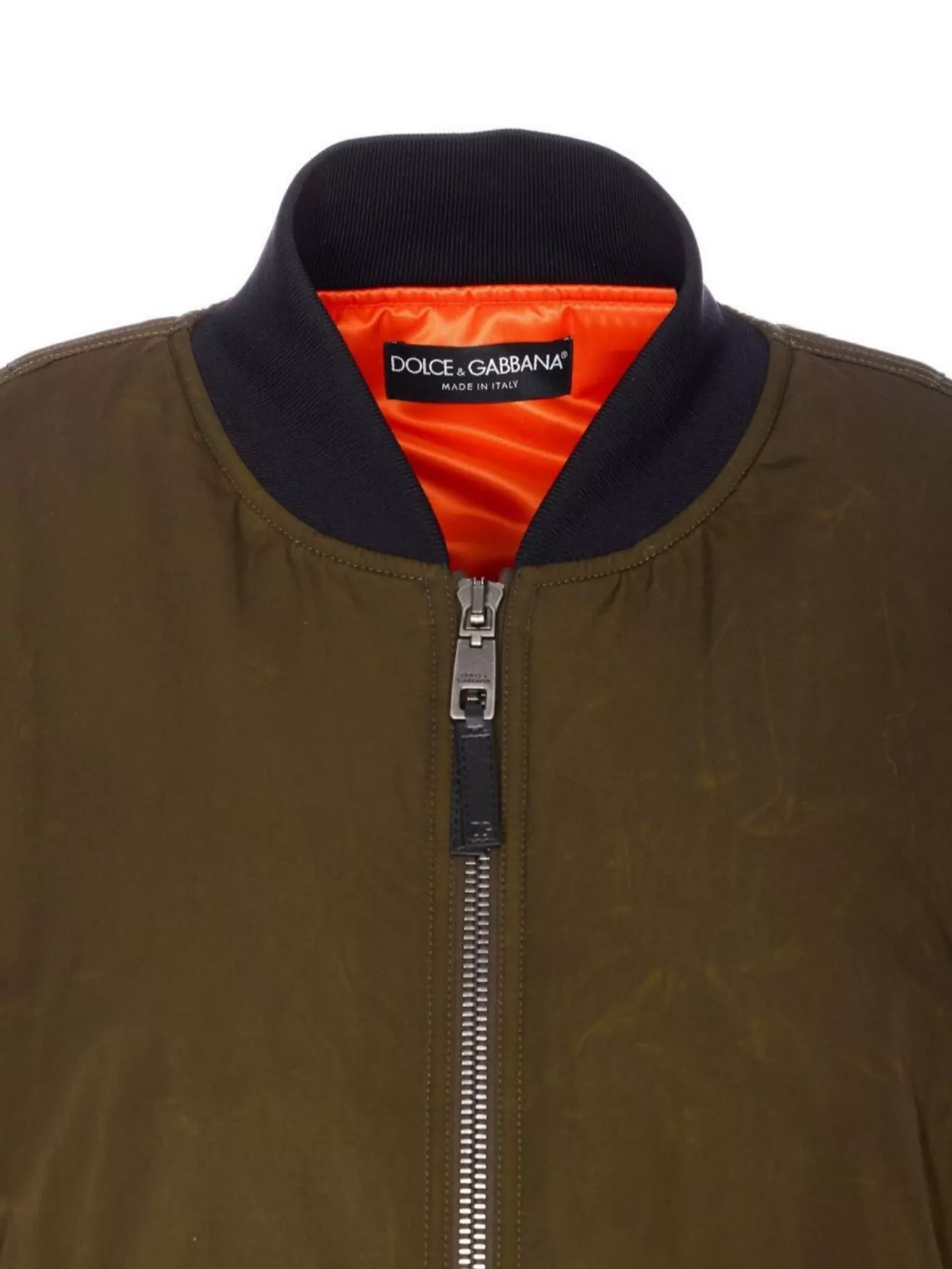 Dolce & Gabbana Down Jacket With Crewneck And Pockets In Brown