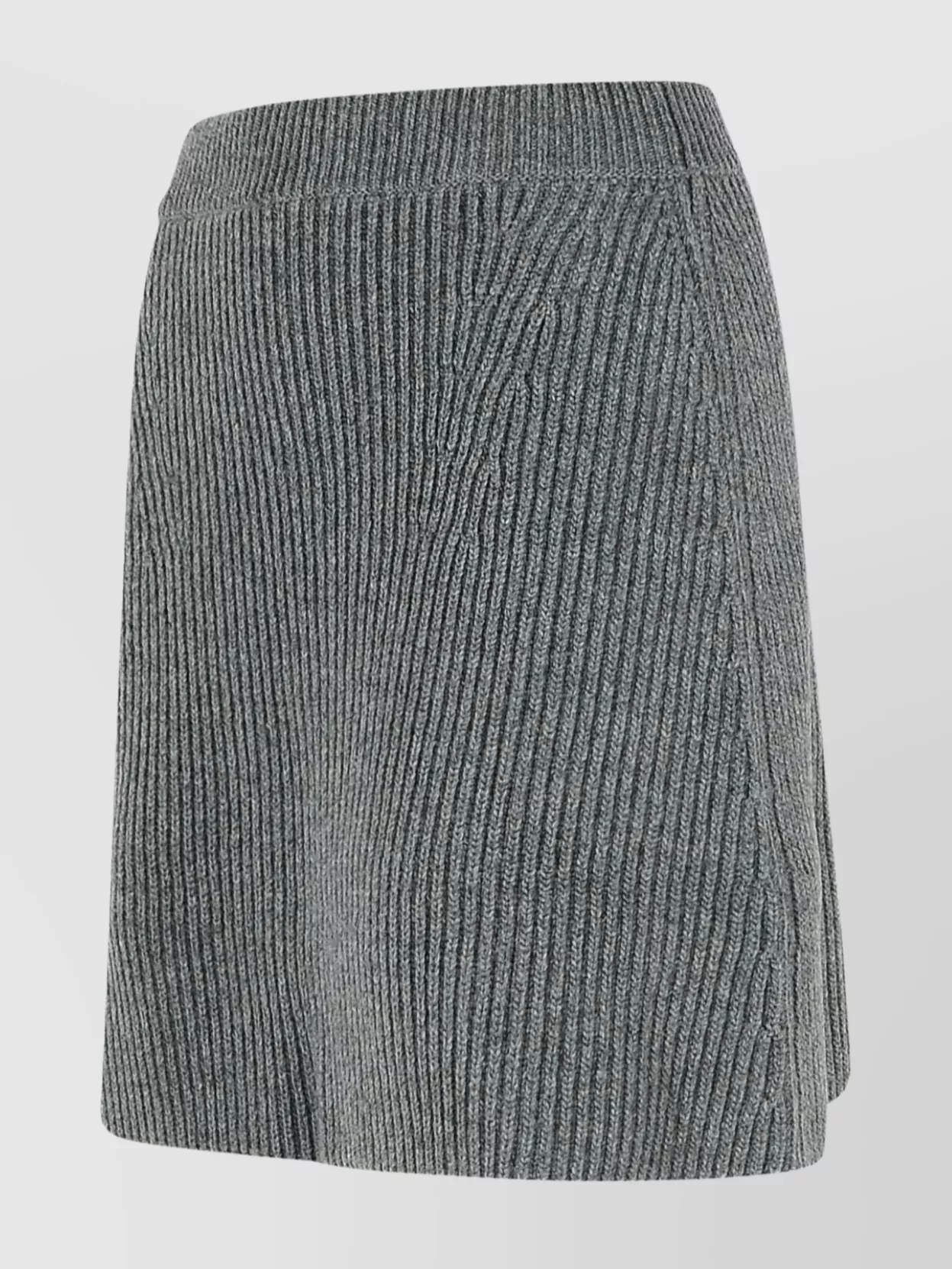 Jil Sander Wool High Waist Miniskirt