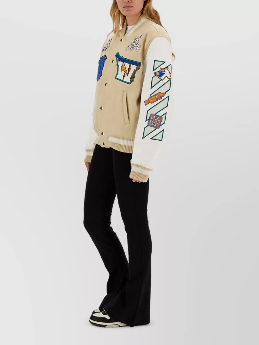 Off-White Leather Oversized Coat