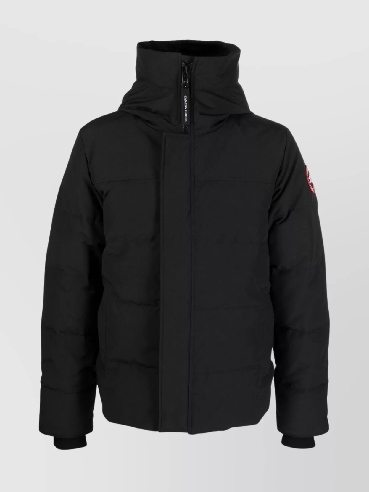 Canada Goose Short Hooded Parka Long Sleeves In Black