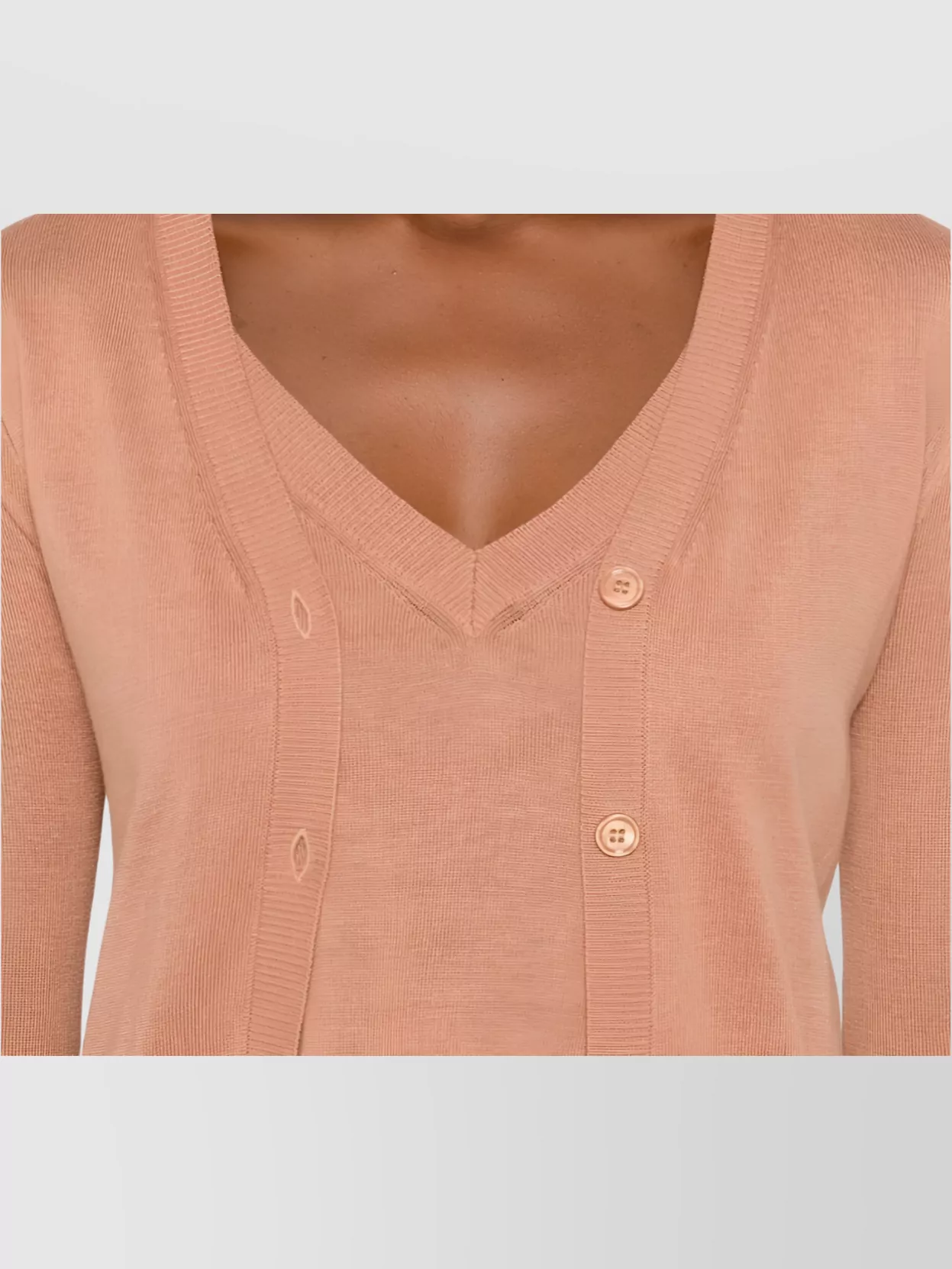 Weekend Max Mara Front-button V-neck Cardigan Set In Pink
