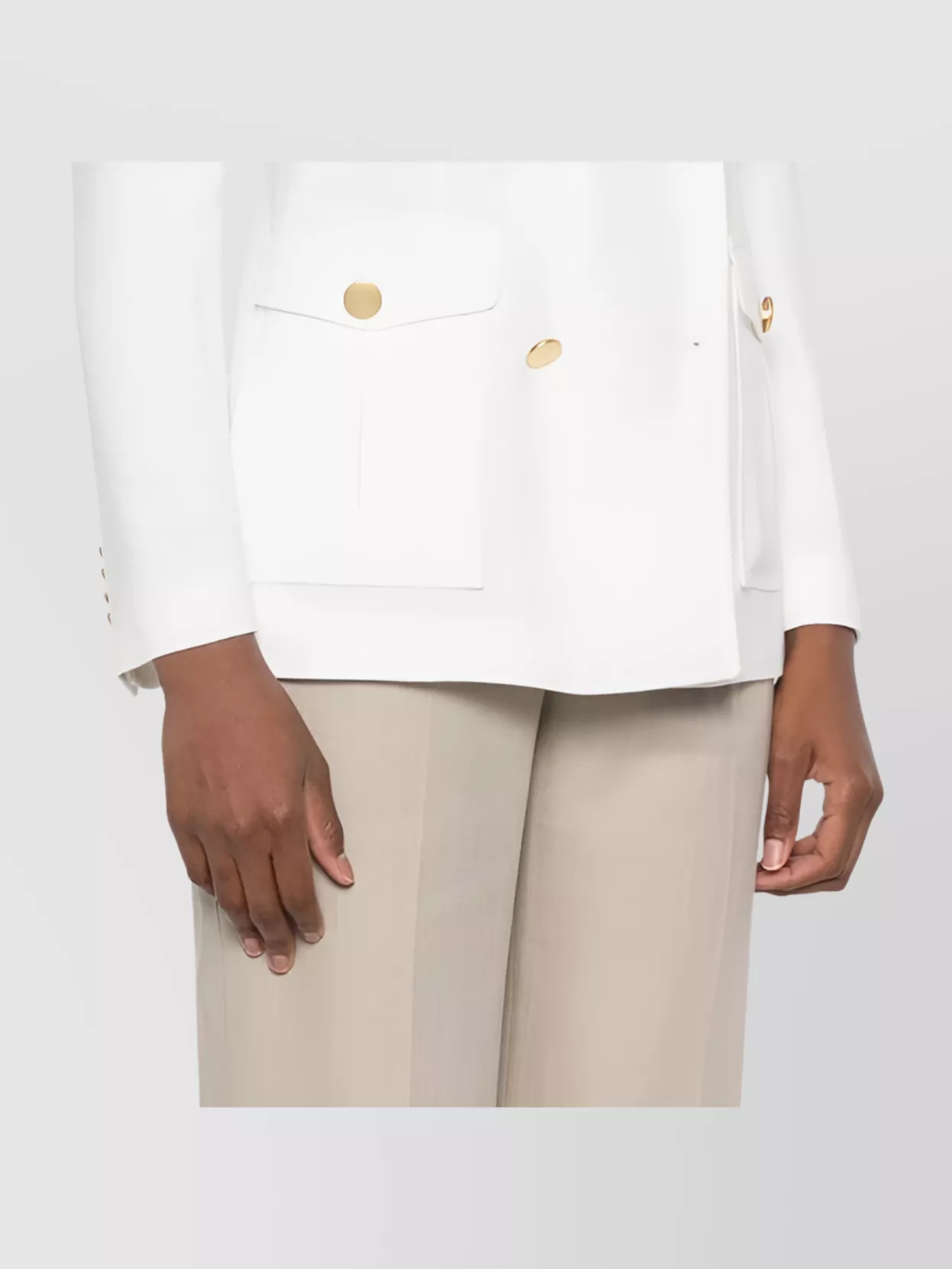 Tagliatore Double-Breasted Blazer Gold Buttons