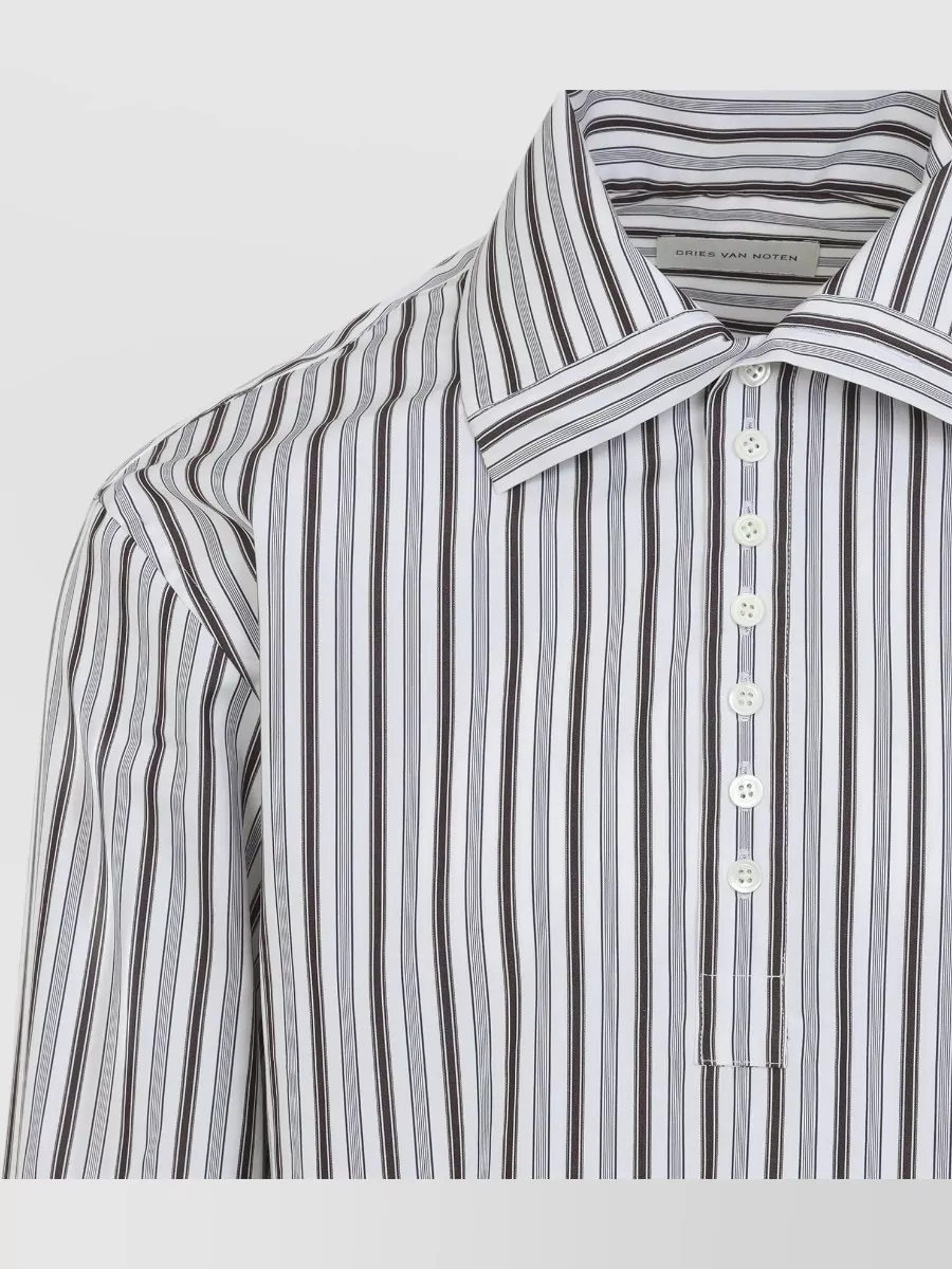 Dries Van Noten Striped Long-Sleeve Shirt