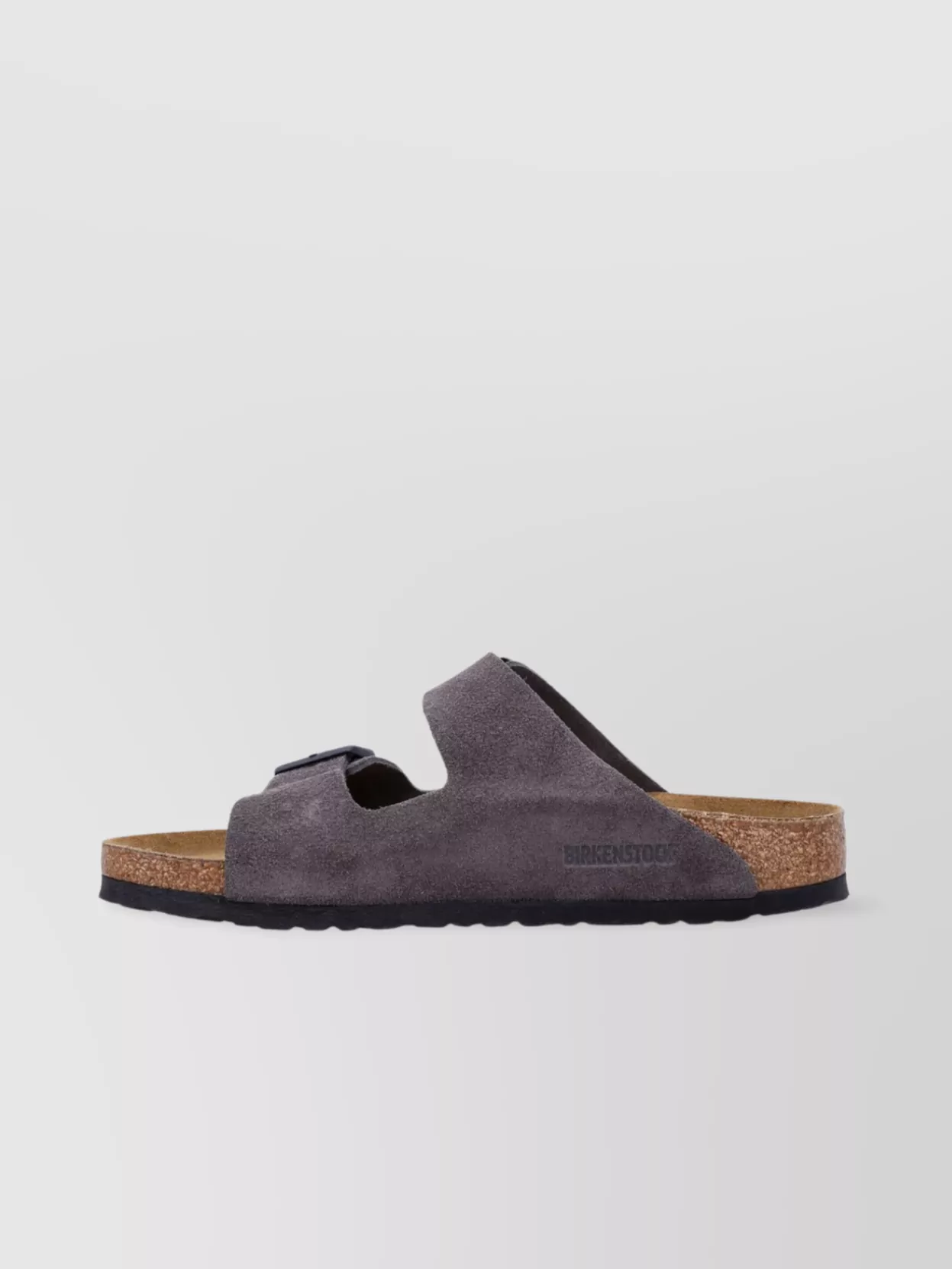 Birkenstock Suede Double Buckle Sandals With Cork Sole