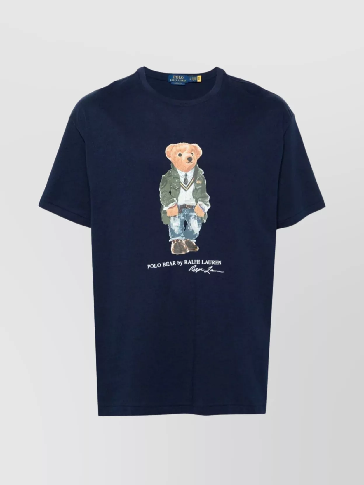 Shop Polo Ralph Lauren Polo Bear Graphic Bear Crewneck T-shirt In Blue