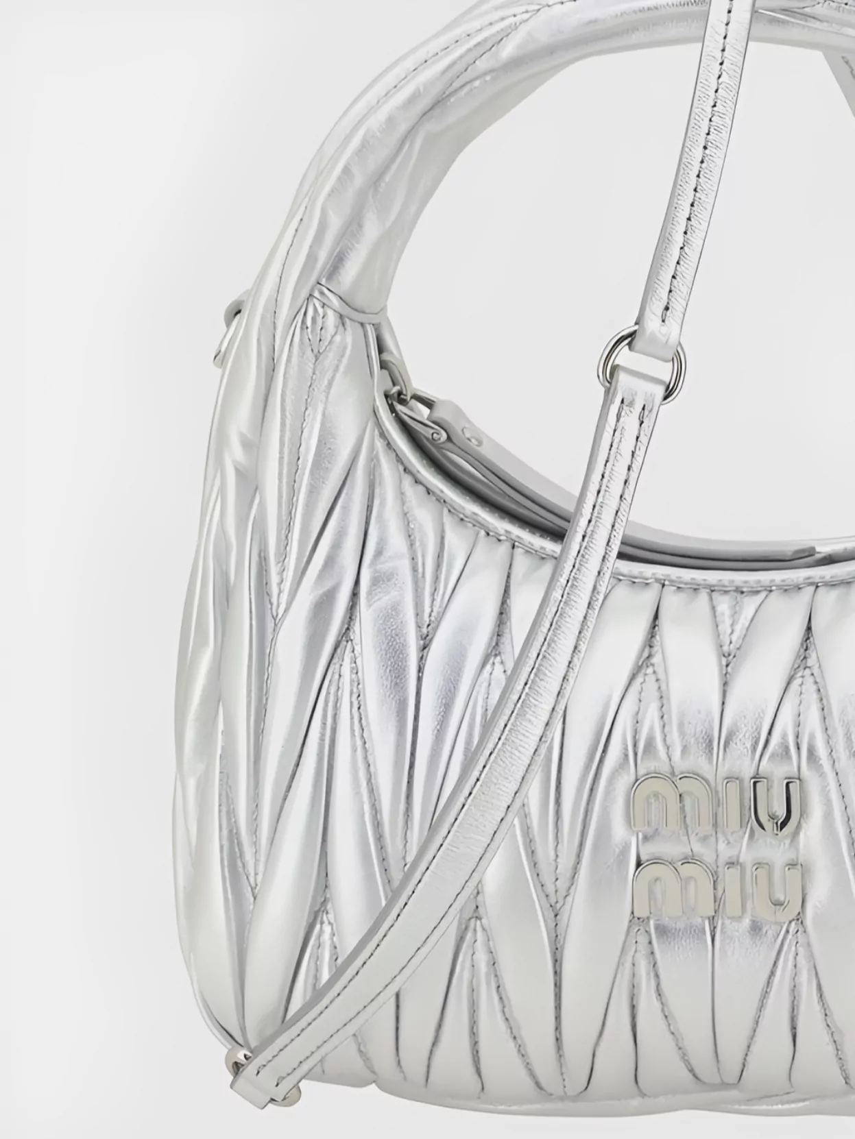 Miu Miu Wandler Leather Metallic Quilted Shoulder Bag