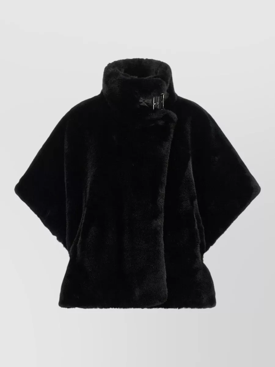 Pinko faux fur high-neck cape