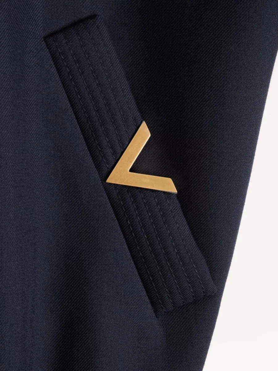 Valentino Garavani Nylon Bomber Jacket Vgold Logo Detail