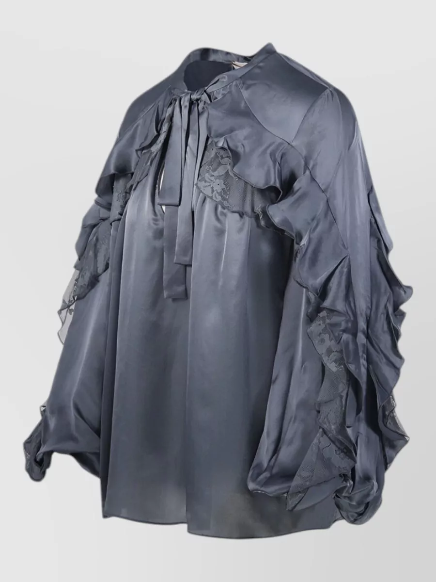 Zimmermann Valiant Lace-trim Ruffled Blouse