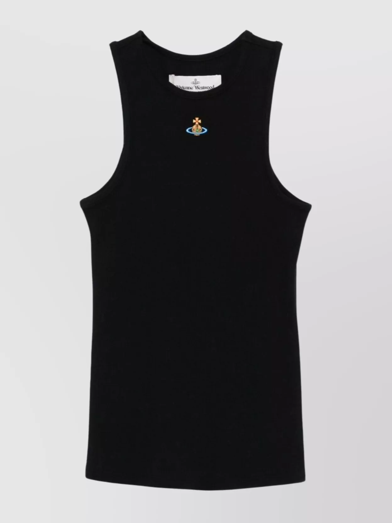 Vivienne Westwood 90s Orb-embellished Ribbed Tank Top Clothing In Black