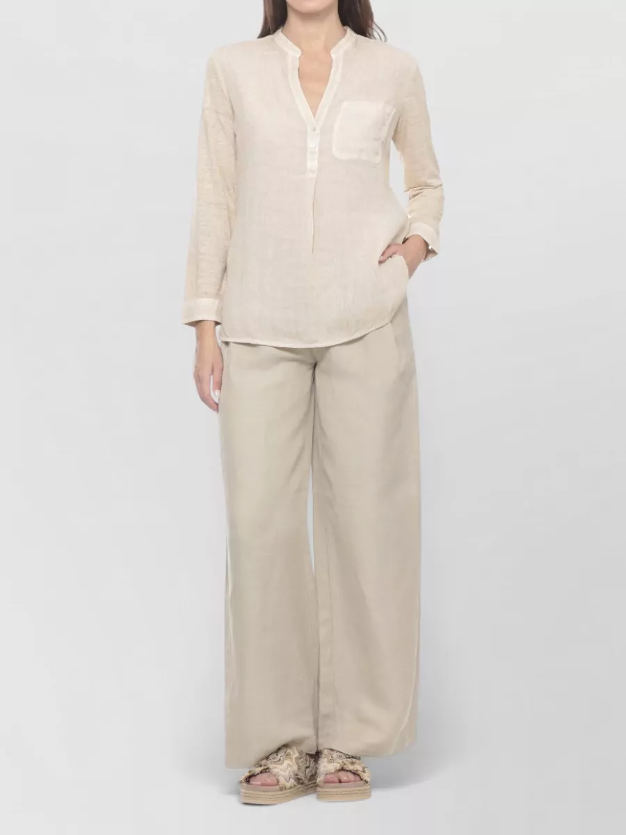 120% Lino High-Rise Wide-Leg Trousers