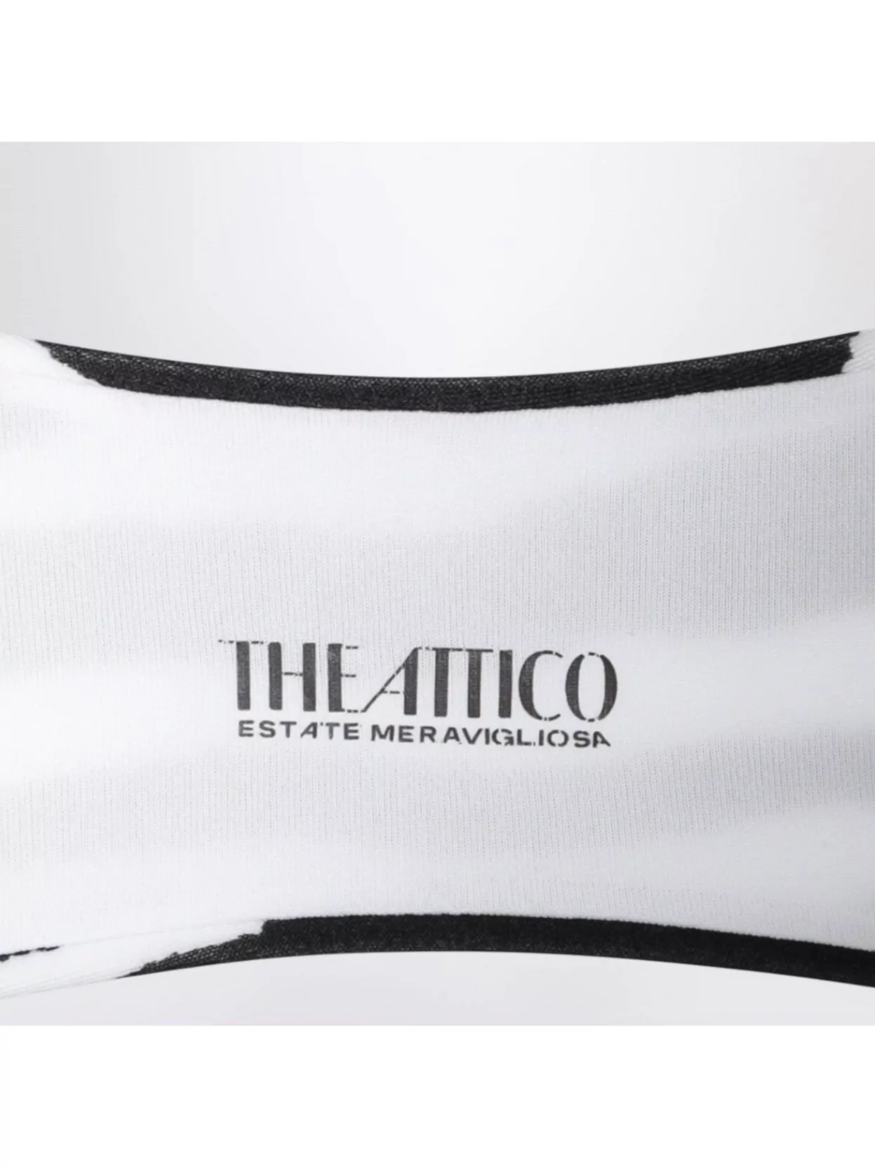 Attico Zebra Print Two Piece Bikini In Black