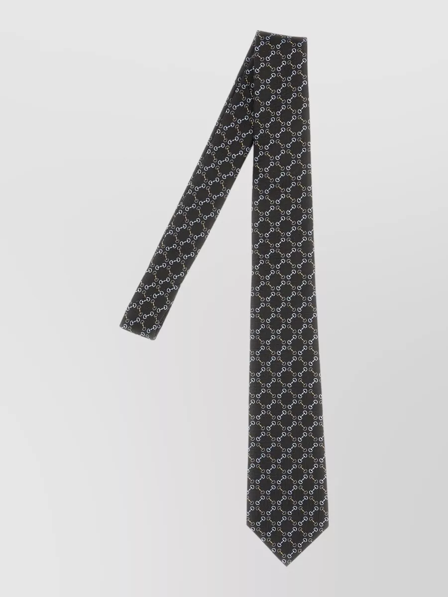 Gucci Embroidered Silk Tie