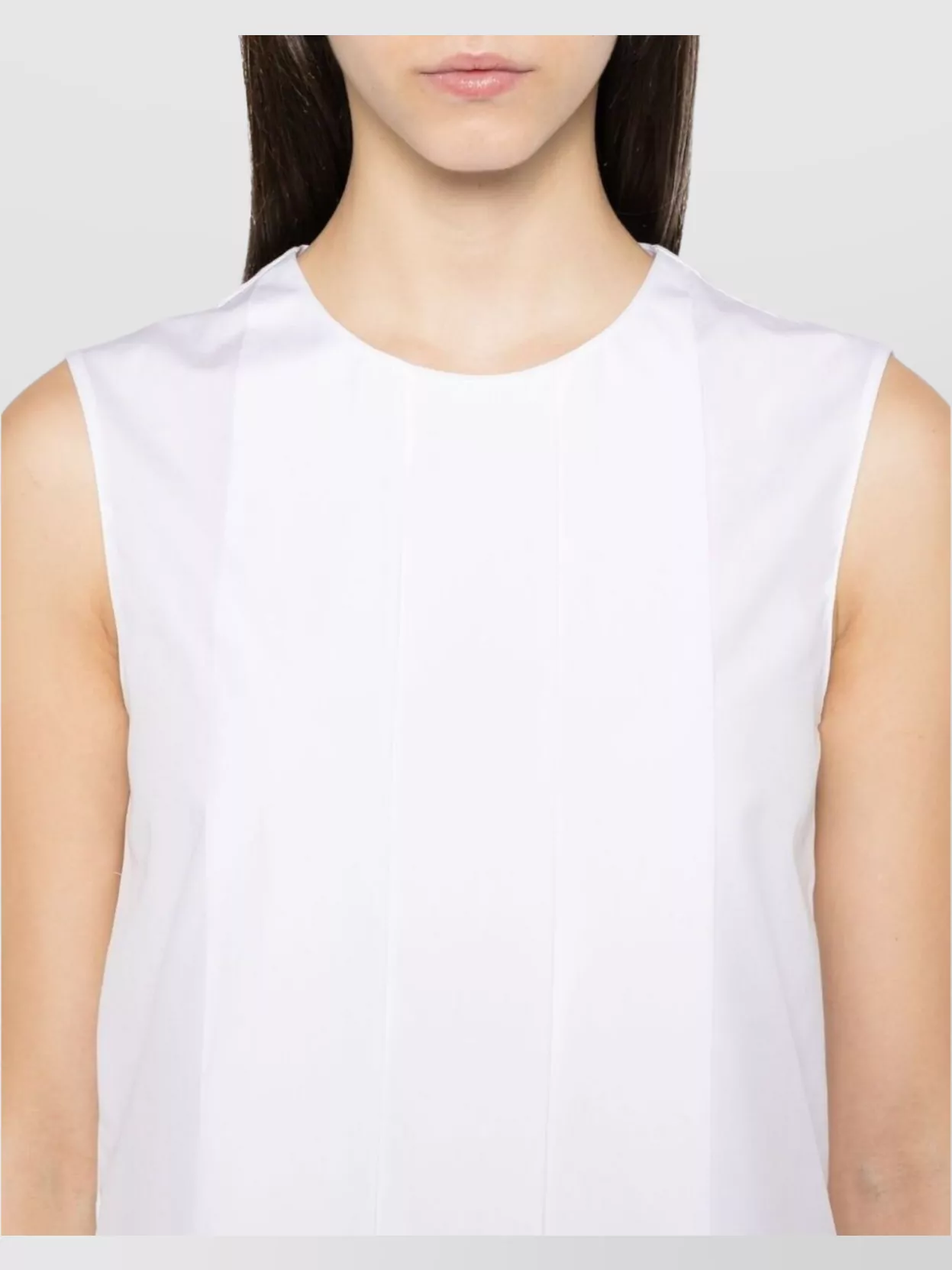 Marni Front Pleat Sleeveless Blouse