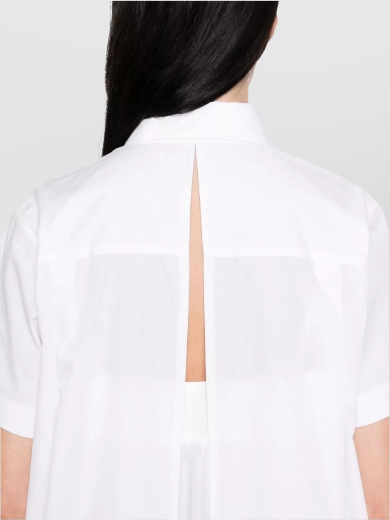 Sacai Pleated Hem Cotton Shirt Dress