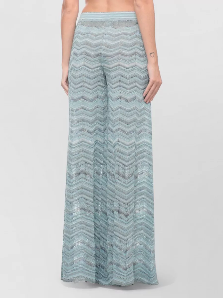 D.exterior Printed Wide-Leg Trousers