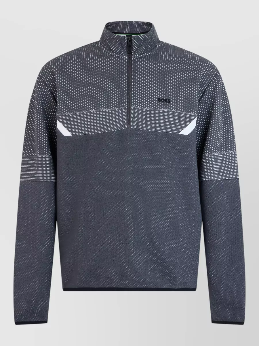 Boss High neck zip sweatshirt