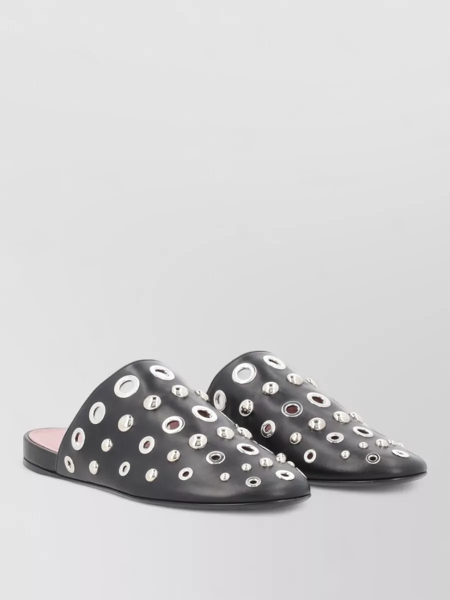 Premiata Leather Studded Mules
