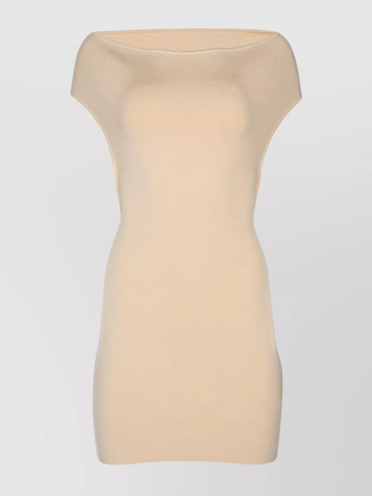 Shop Jacquemus Shoulder Mini Silhouette Dress