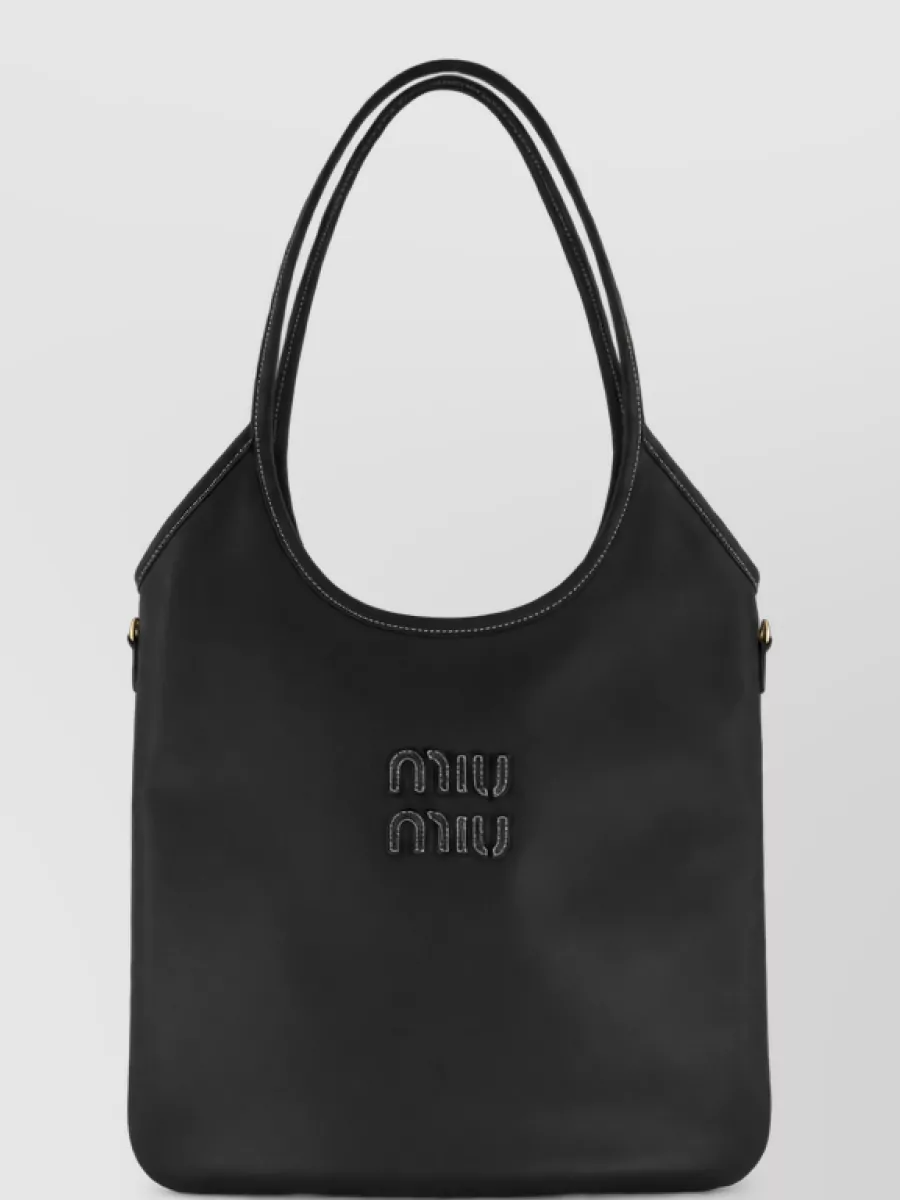 Miu Miu ivy leather tote bag