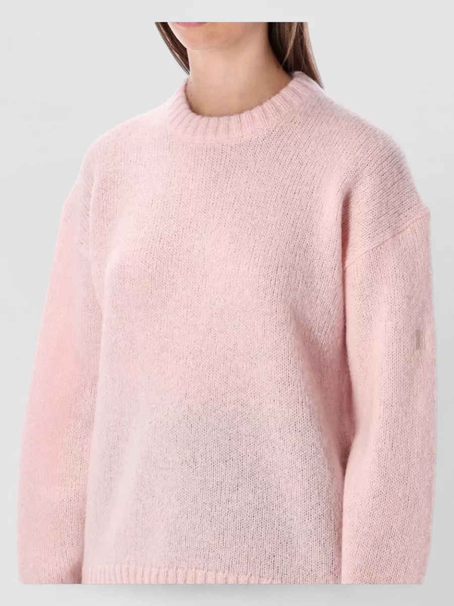 By Malene Birger Wool Mohair Ribbed Crew Neck Sweater
