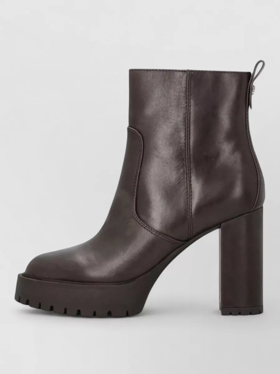 Pinko Leather Platform Ankle Boots