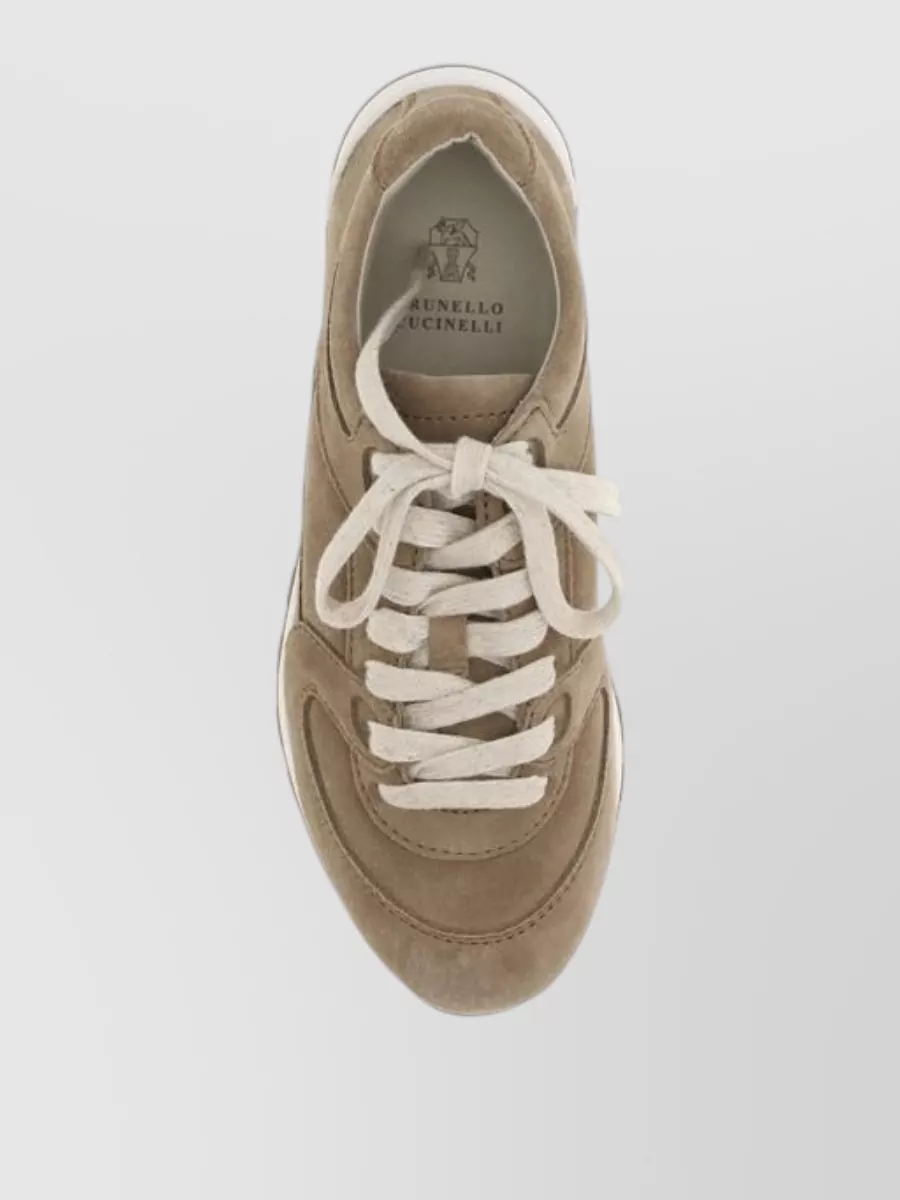 Brunello Cucinelli Calf Leather Low-Top Sneakers