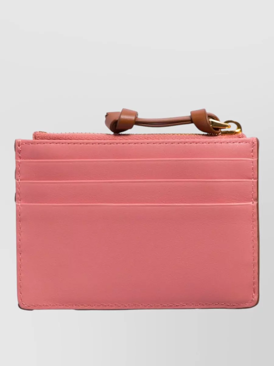 Miu Miu Leather Card Holder And Key Ring