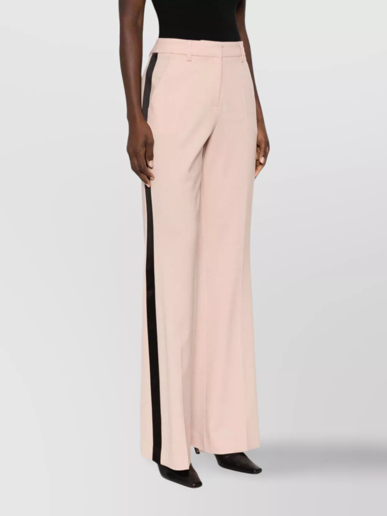 P.a.r.o.s.h Flared Trousers With Side Stripe Detail