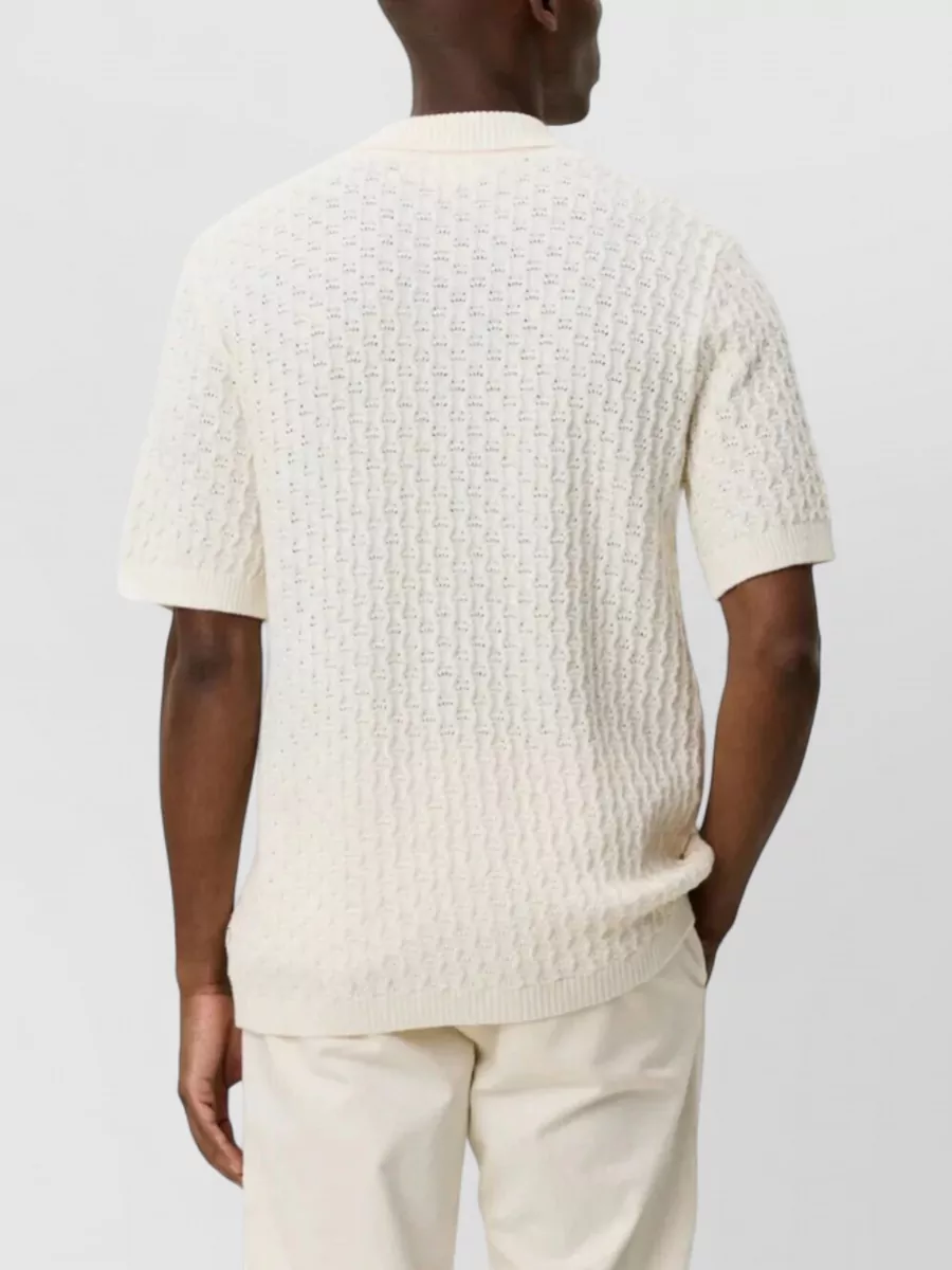 Les Deux Short-Sleeve Knitted Cardigan