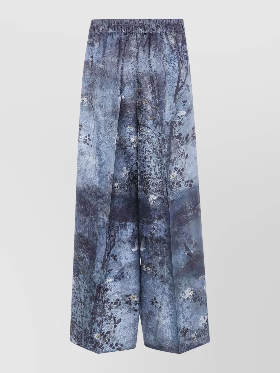 Pierre louise mascia silk wide-leg trousers