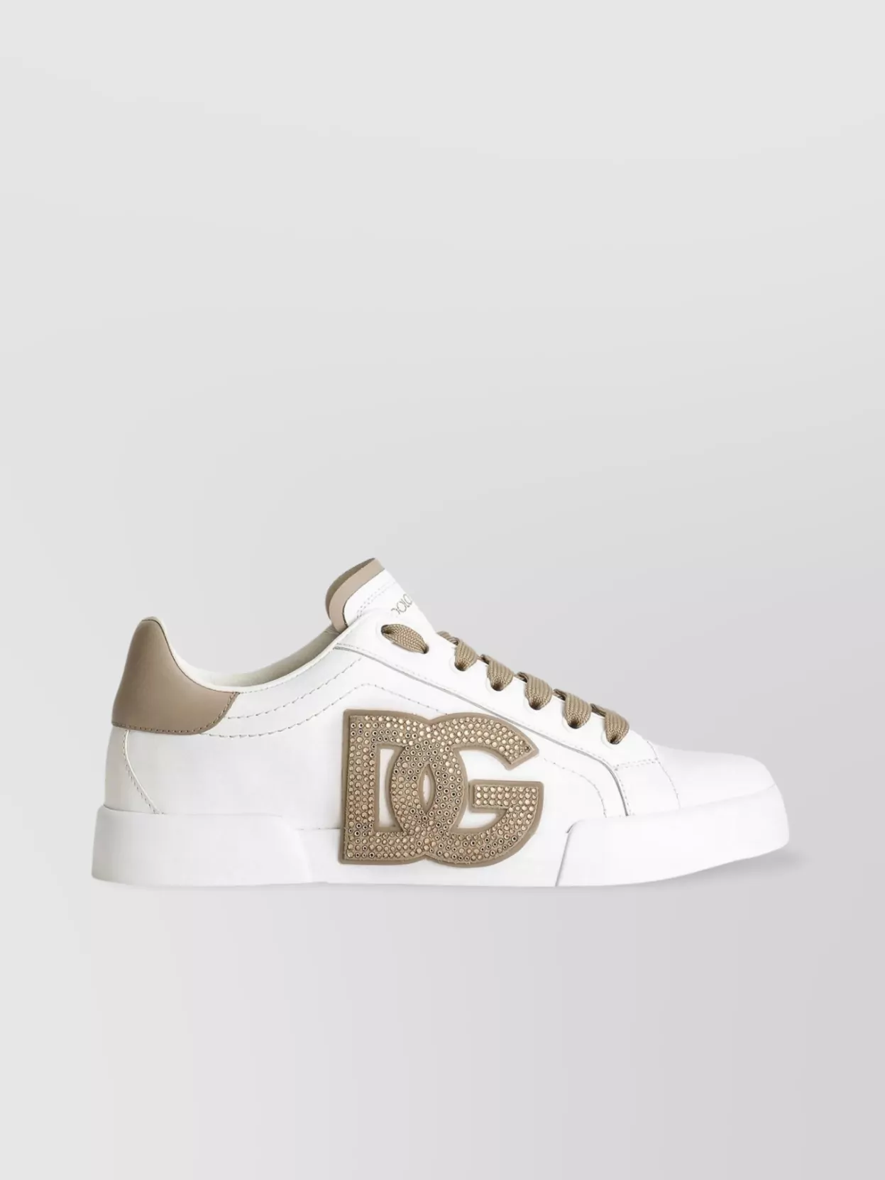 Dolce & Gabbana Heel Tab Sneakers With Perforated Vamp