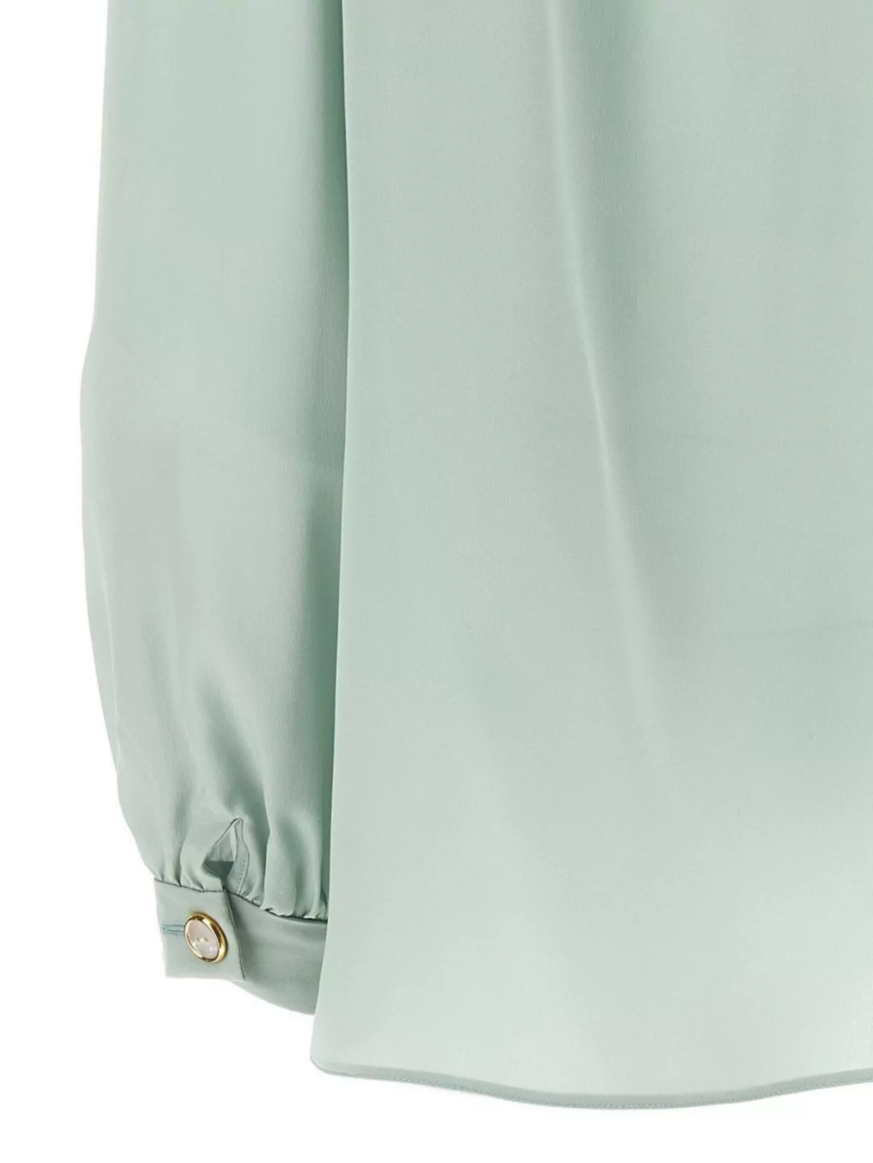 Valentino Crepe Shirt With High Neck And Ruffled Neckline
