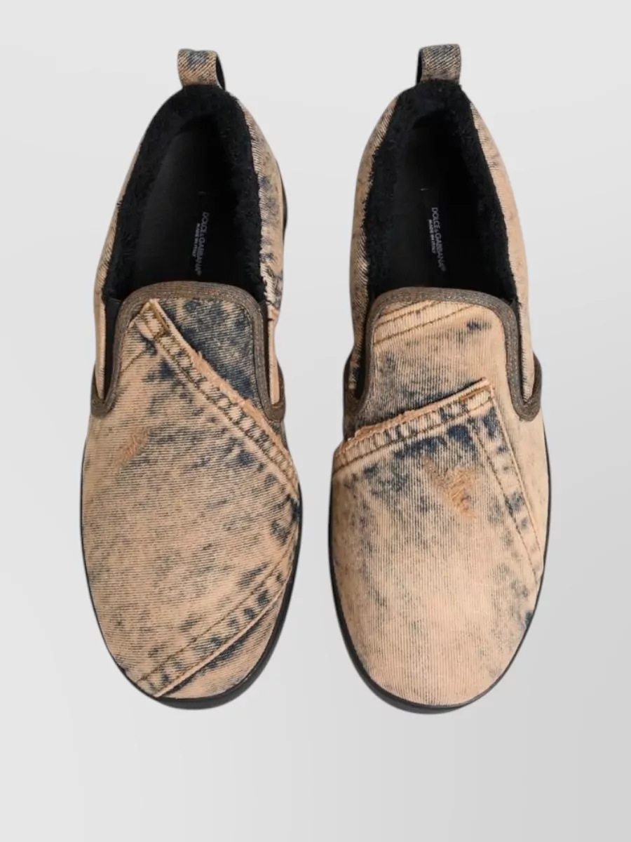Dolce&Gabbana Cotton Slip-On Sneakers