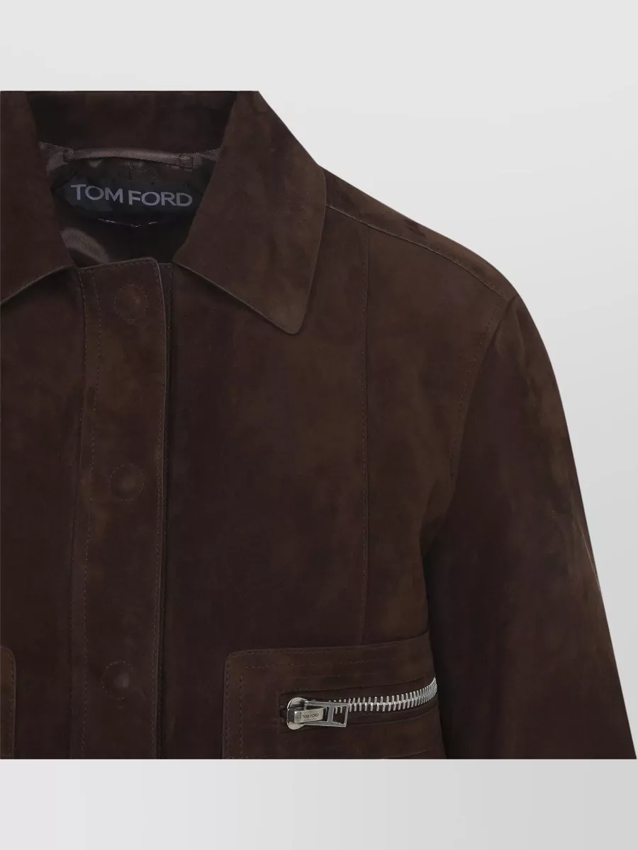 Tom Ford Lamb Suede Bomber Jacket