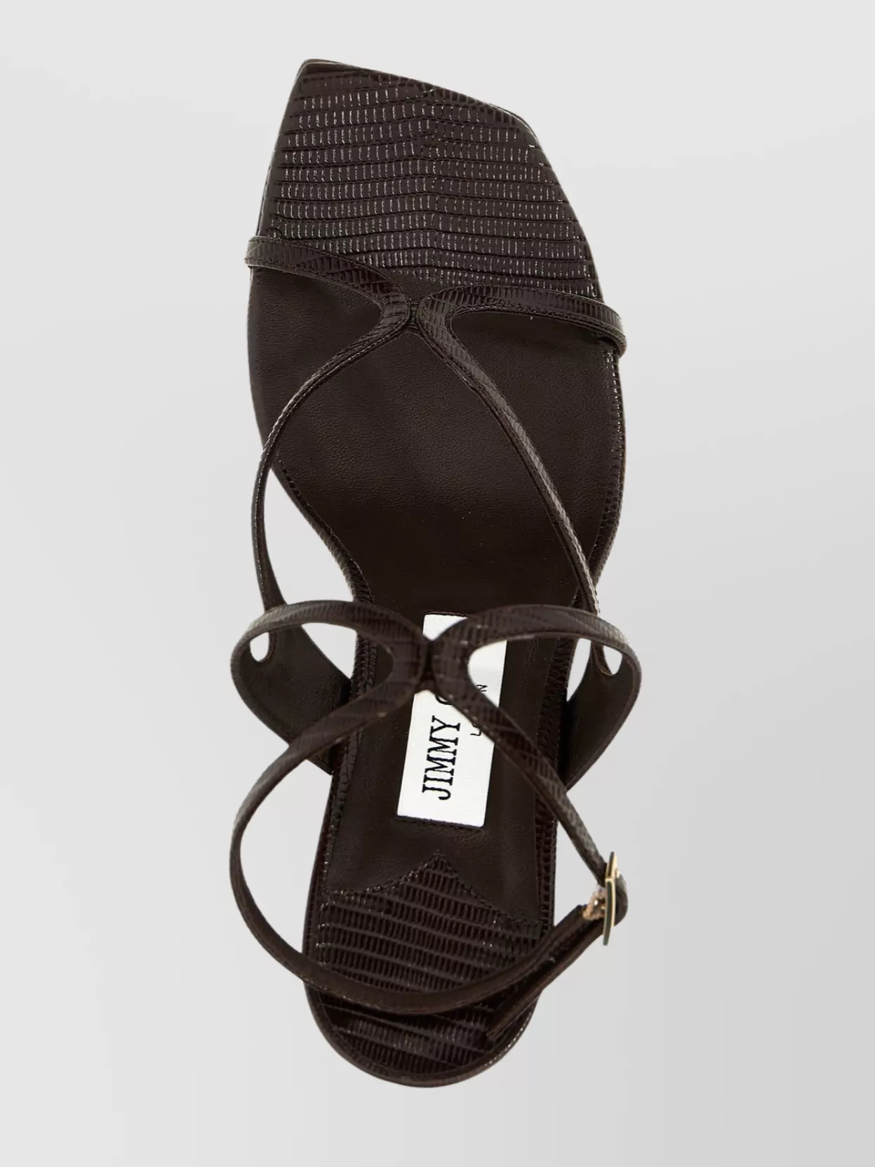 Jimmy Choo Strappy Block Heel Sandals With Textured Finish