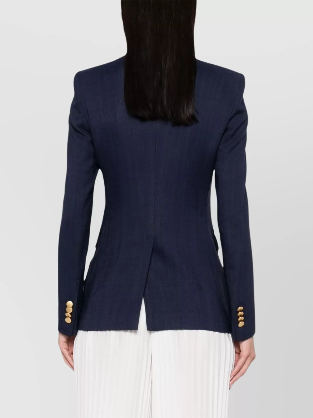 Tagliatore Structured Double-Breasted Jacket Gold Buttons