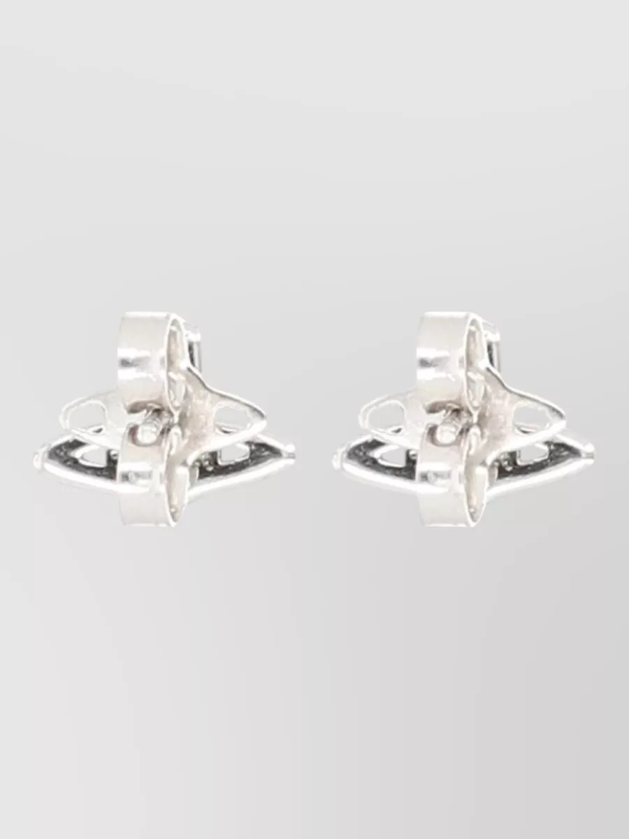 Vivienne Westwood silver tone round stud earrings